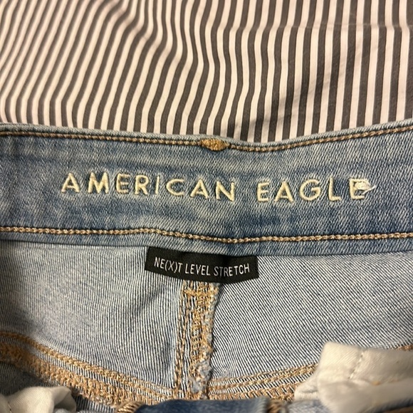 American Eagle Pride Hi Rise Shortie Rainbow Stitched Pockets 2 - Picture 3 of 7